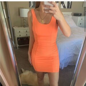 NWOT Tiger Mist Santa Clara Ruched Body-Con Dress in Off White